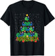 Peacock Bird Xmas Tree - Santa Hat Peacock Christmas T-Shirt - T-Shirt | Black