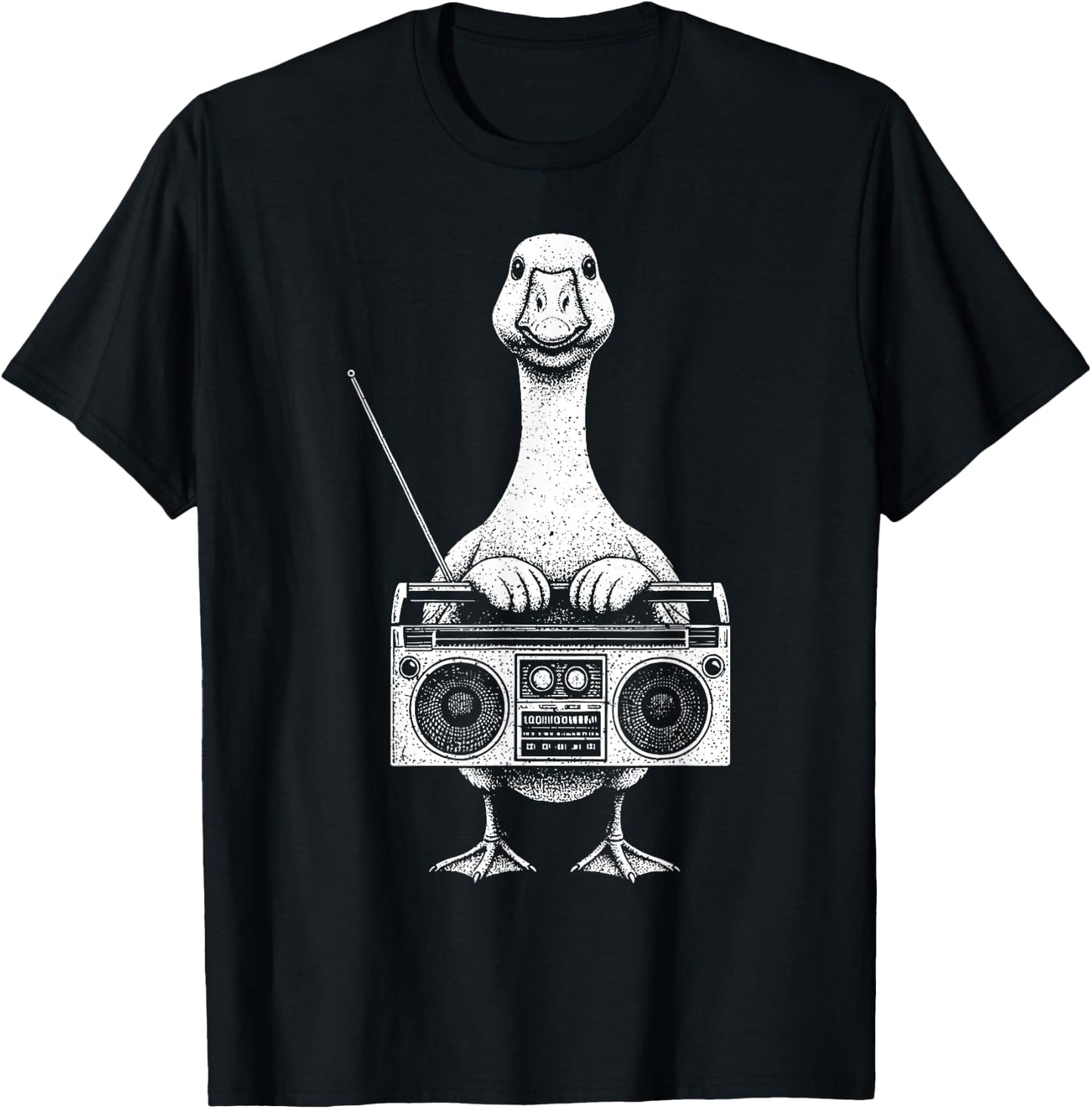 Goose Boombox Goose Box Radio CD Player Cassette Audio T-Shirt - T-Shirt | Black