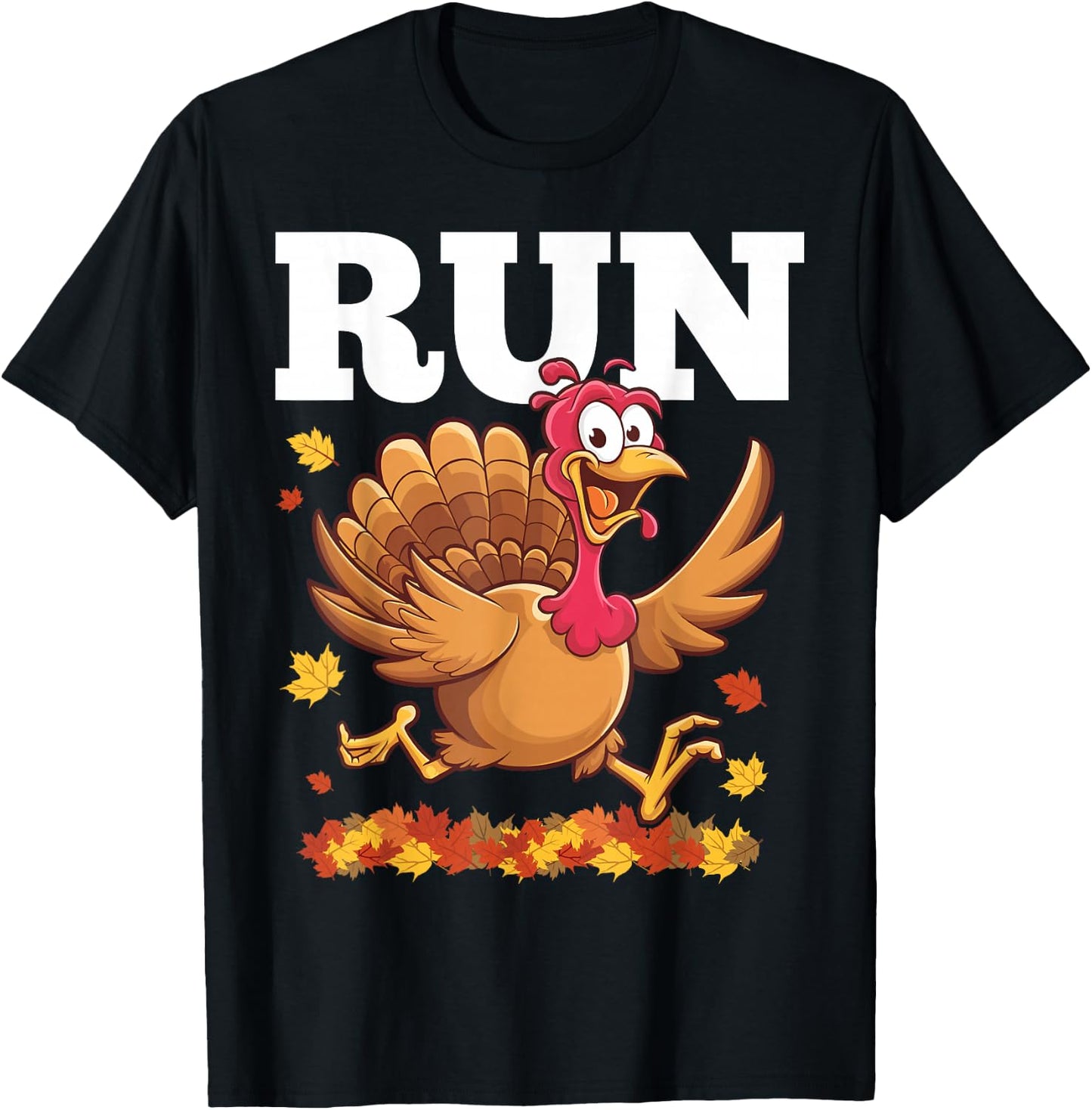 Turkey Run Costume Thanksgiving Running Turkey Trot T-Shirt - T-Shirt | Black