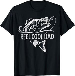 Reel Cool Dad Fishing Gifts Dad Father's Day T-Shirt - T-Shirt | Black