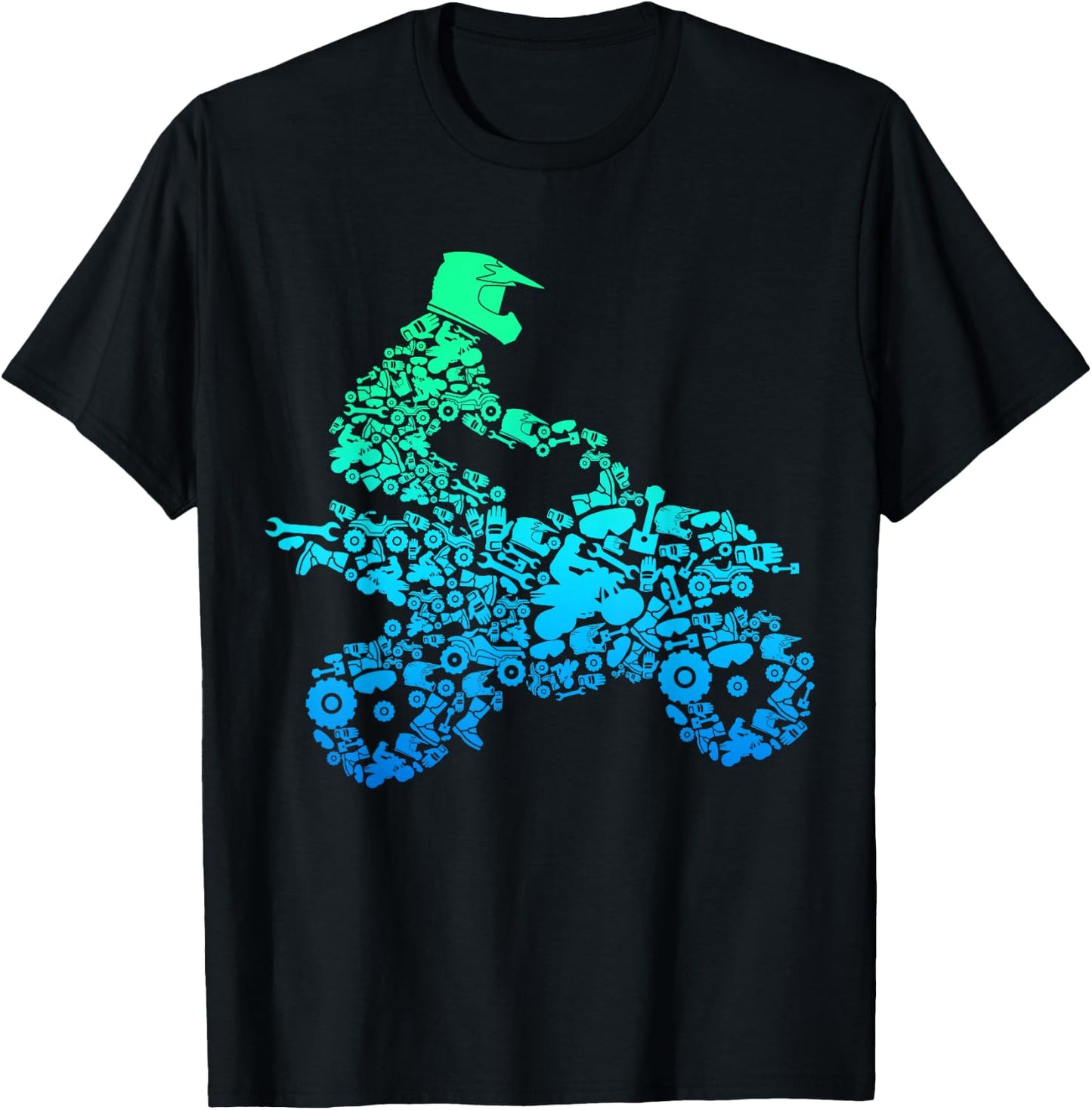 Quad Biker ATV 4 Wheeler Funny Quad Gift and Boys T-Shirt - T-Shirt | Black