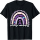 Overdose Awareness Purple Ribbon Drug Addiction Rainbow T-Shirt - T-Shirt | Black