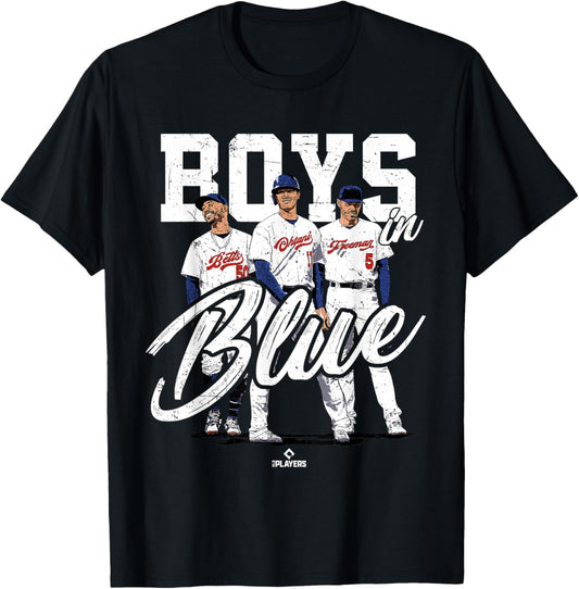 Ohtani, Betts, Freeman | LA Baseball MLB Player | MLBOHT3001 T-Shirt - T-Shirt | Black