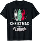 Christmas in Florida Family Vacation Tropical Beach Xmas Women Kids T-Shirt - T-Shirt | Black