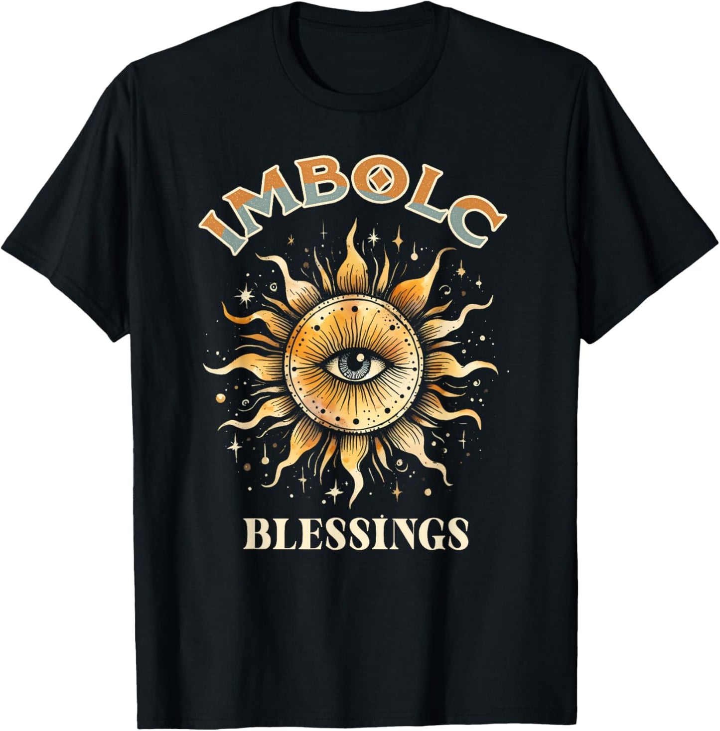 Solstice Celebration Pagan Wheel Of The Year Imbolc Blessing T-Shirt - T-Shirt | Black