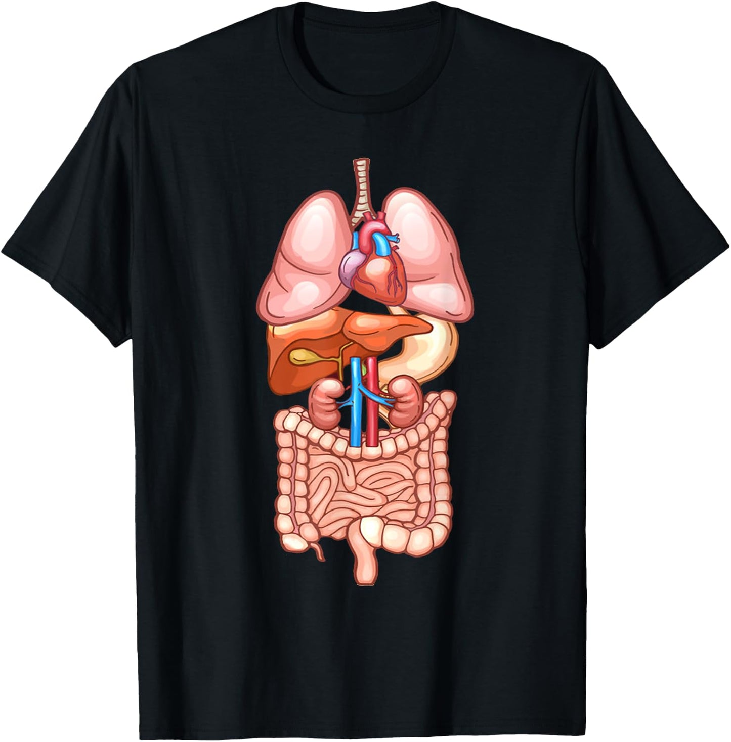 Halloween T Shirt Internal Organ Diagram Anatomy T-Shirt - T-Shirt | Black