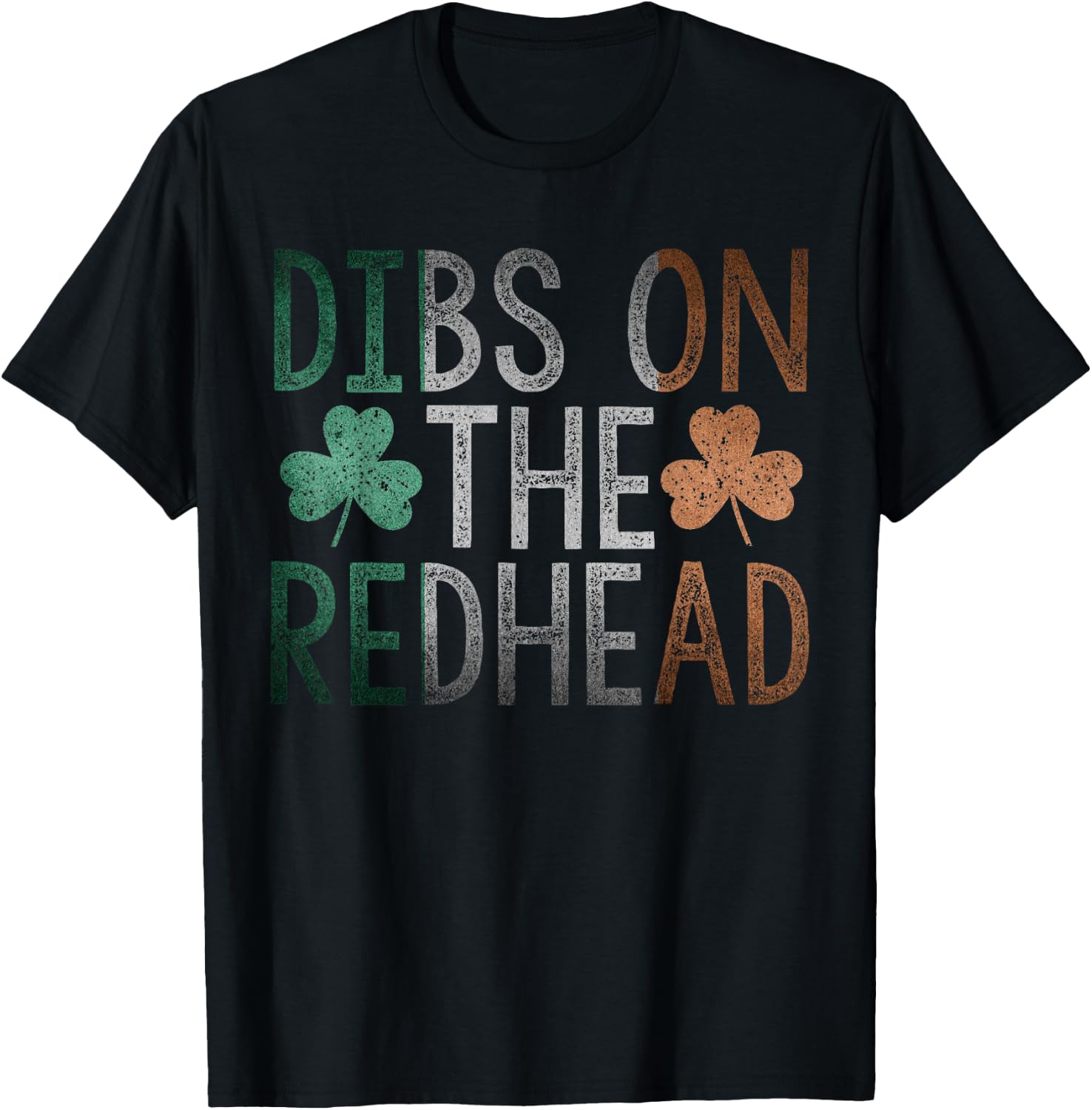 Dibs On The Redhead Shirt Funny St Patrick Day Drinking Gift T-Shirt - T-Shirt | Black