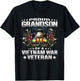 Proud Grandson Of A Vietnam Veteran Military Vets Family T-Shirt - T-Shirt | Black