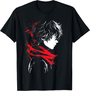 Anime Manga Graphic Art Anime T-Shirt - T-Shirt | Black