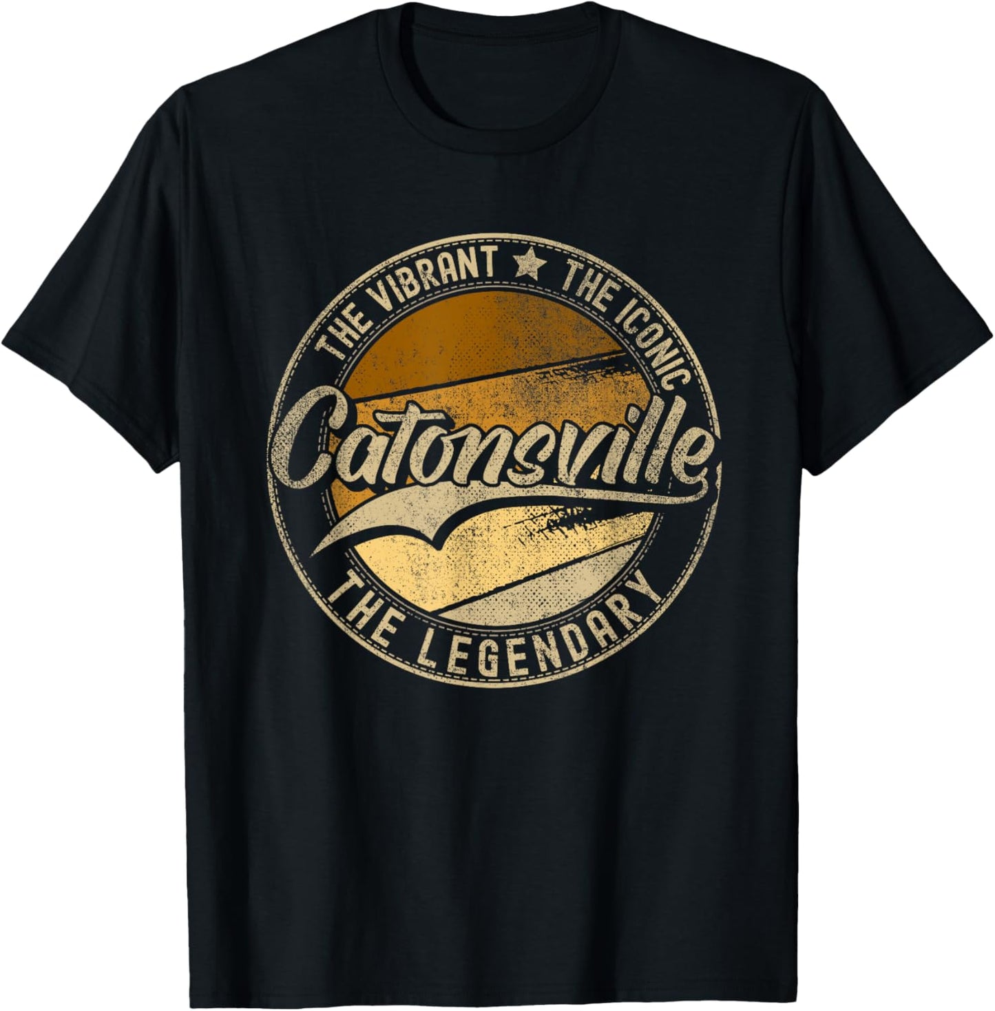 Catonsville MD | Maryland | Vintage Distressed T-Shirt - T-Shirt | Black