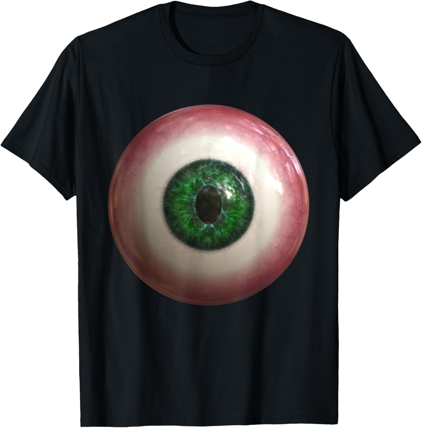 Big Green Eyeball Creepy Funny Lazy Easy Halloween Costume T-Shirt - T-Shirt | Black