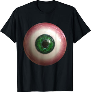 Big Green Eyeball Creepy Funny Lazy Easy Halloween Costume T-Shirt - T-Shirt | Black