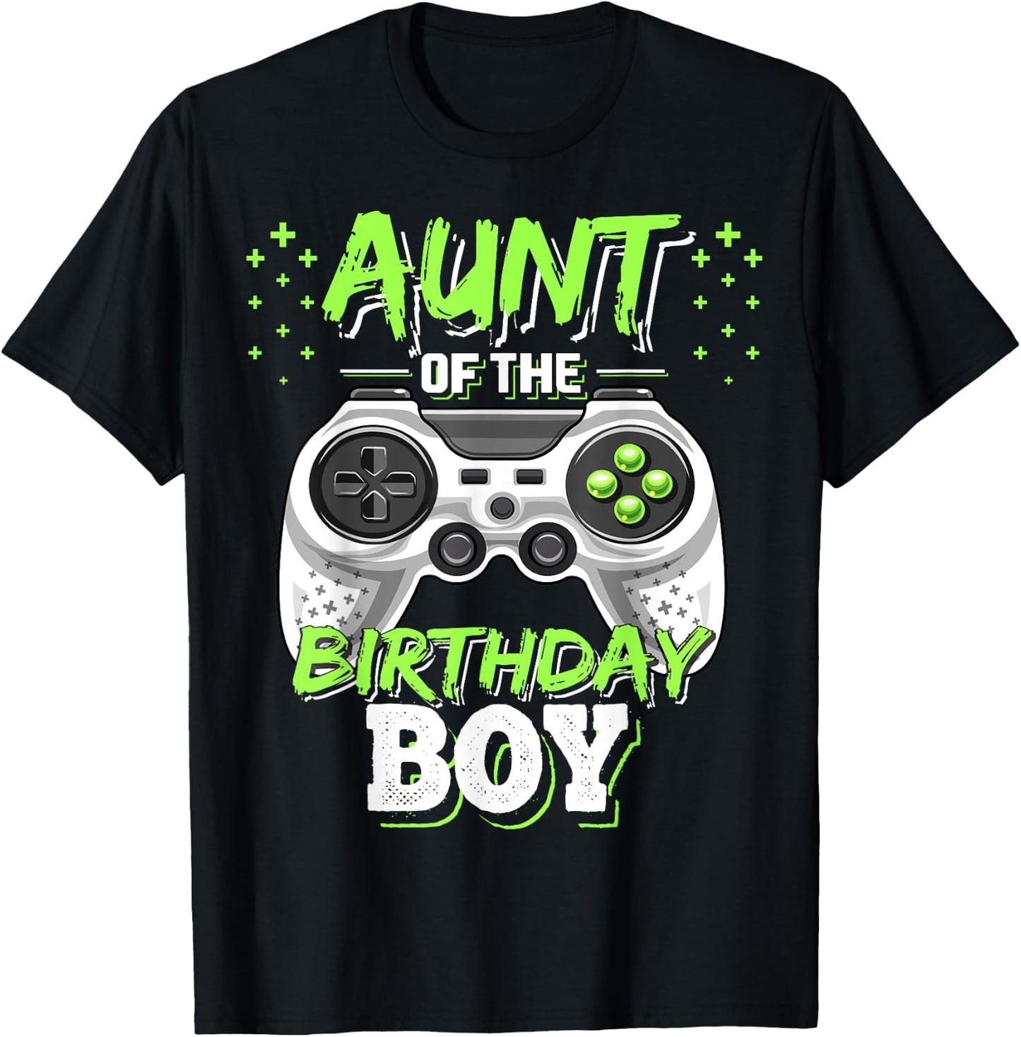 Aunt of the Birthday Boy Matching Video Game Birthday Gift T-Shirt - T-Shirt | Black