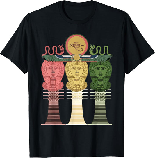 Ancient Egyptian Goddess Hathor T-Shirt - T-Shirt | Black