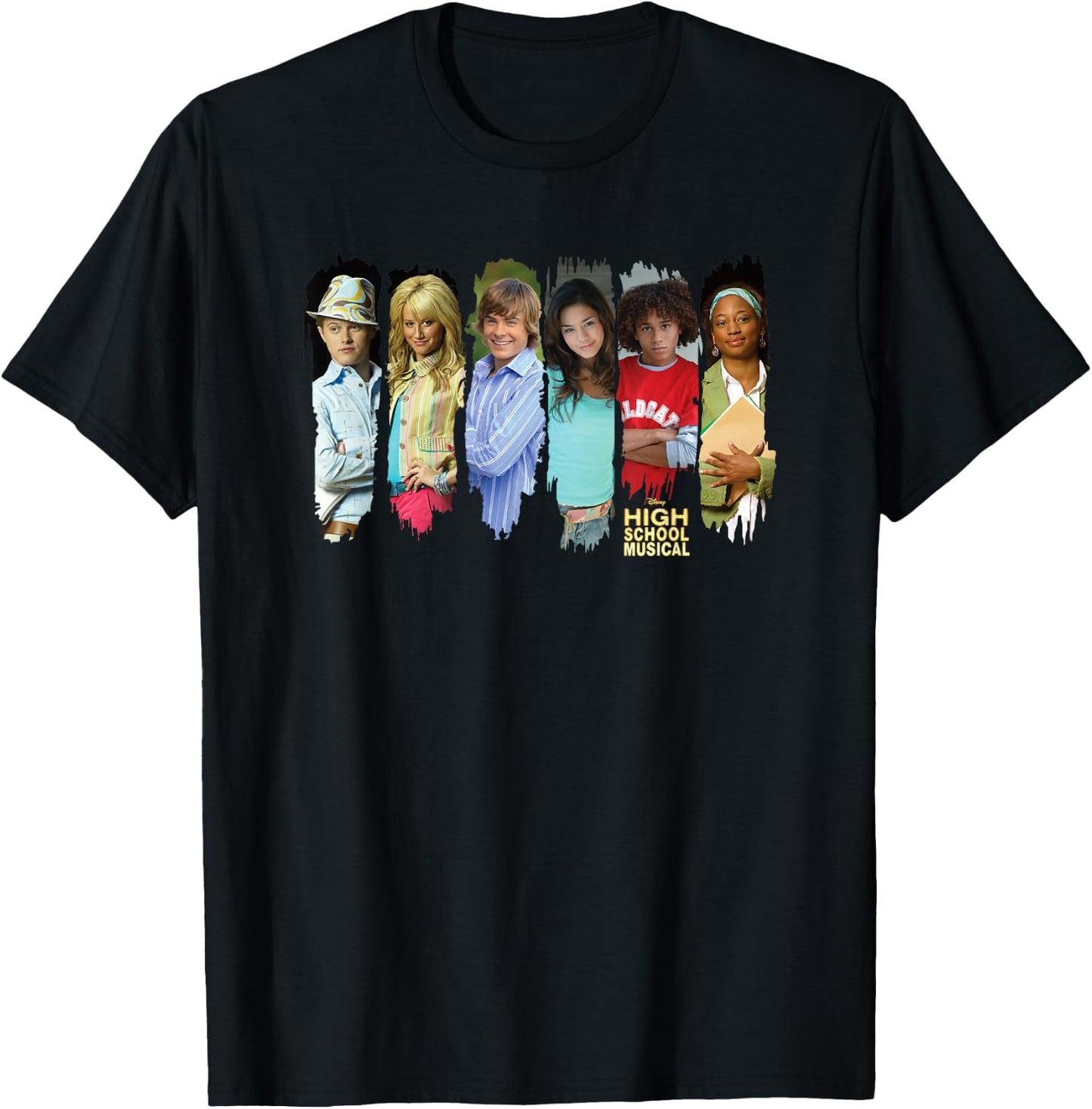Disney Channel High School Musical Characters T-Shirt - T-Shirt | Black