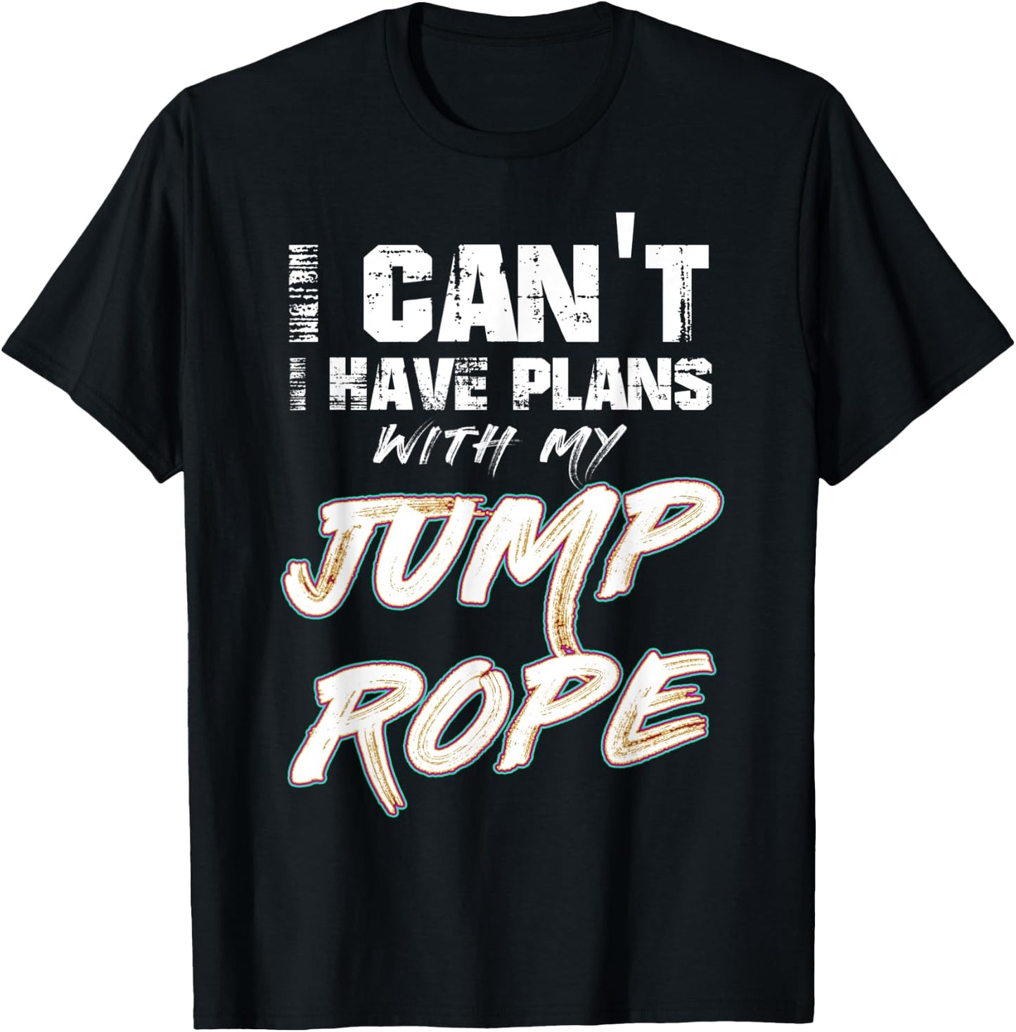 Weighted Jump Rope Double Dutch Workout Boxing T-Shirt - T-Shirt | Black