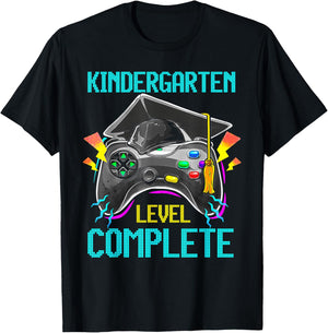 Kindergarten Level Complete Last Day Of School Graduate Boys T-Shirt - T-Shirt | Black