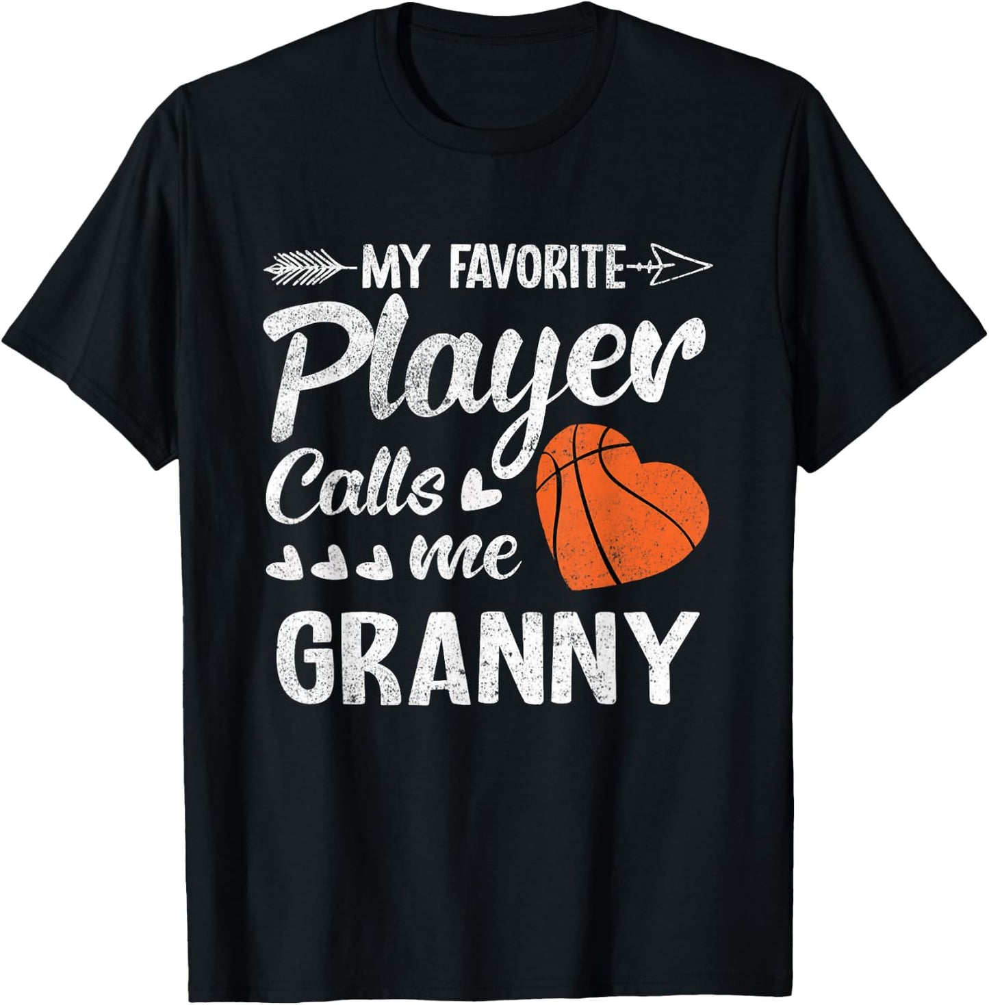 Granny Basketball My Favorite Player Calls Me Granny T-Shirt - T-Shirt | Black