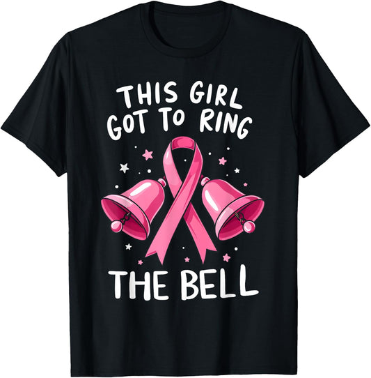 This Girl Got to Ring the Bell Breast Cancer Awareness Women T-Shirt - T-Shirt | Black