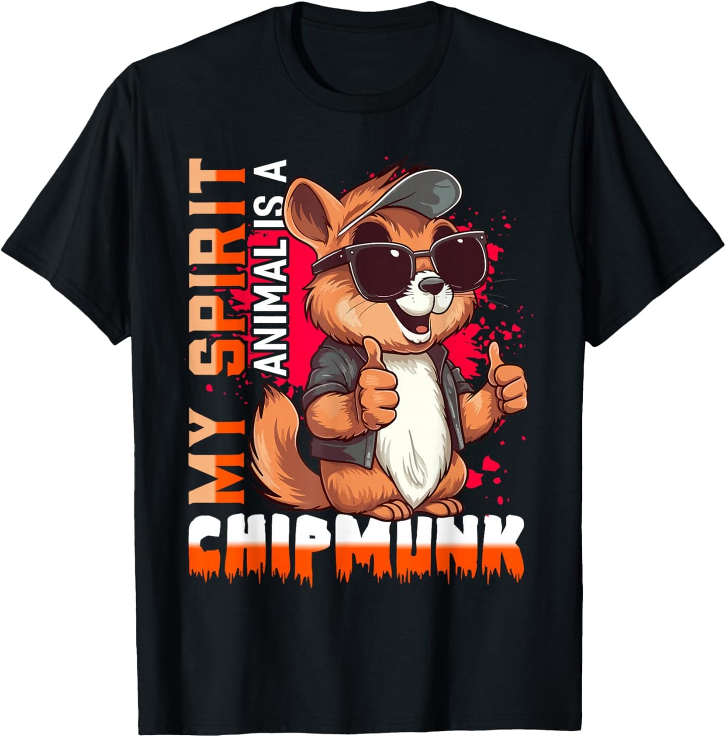 My Spirit Animal Is A Chipmunk Lustige Chipmunks T-Shirt - T-Shirt | Black