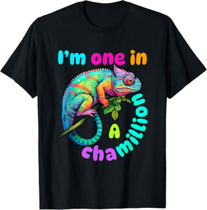 Chameleon Cute Lizard Saying Pun Kids Boys Toddlers T-Shirt - T-Shirt | Black