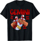 Gemini Queen Birthday Women Sneakers Zodiac Sign Bday T-Shirt - T-Shirt | Black