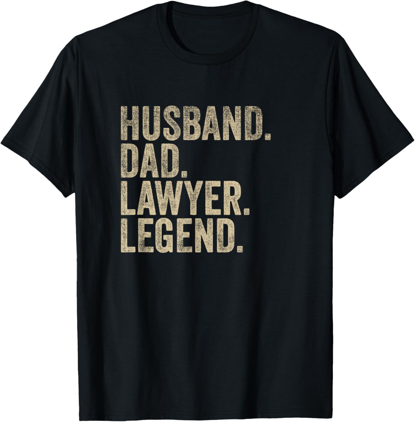 Vintage Father's Day Husband Dad Lawyer Legend Daddy T-Shirt - T-Shirt | Black