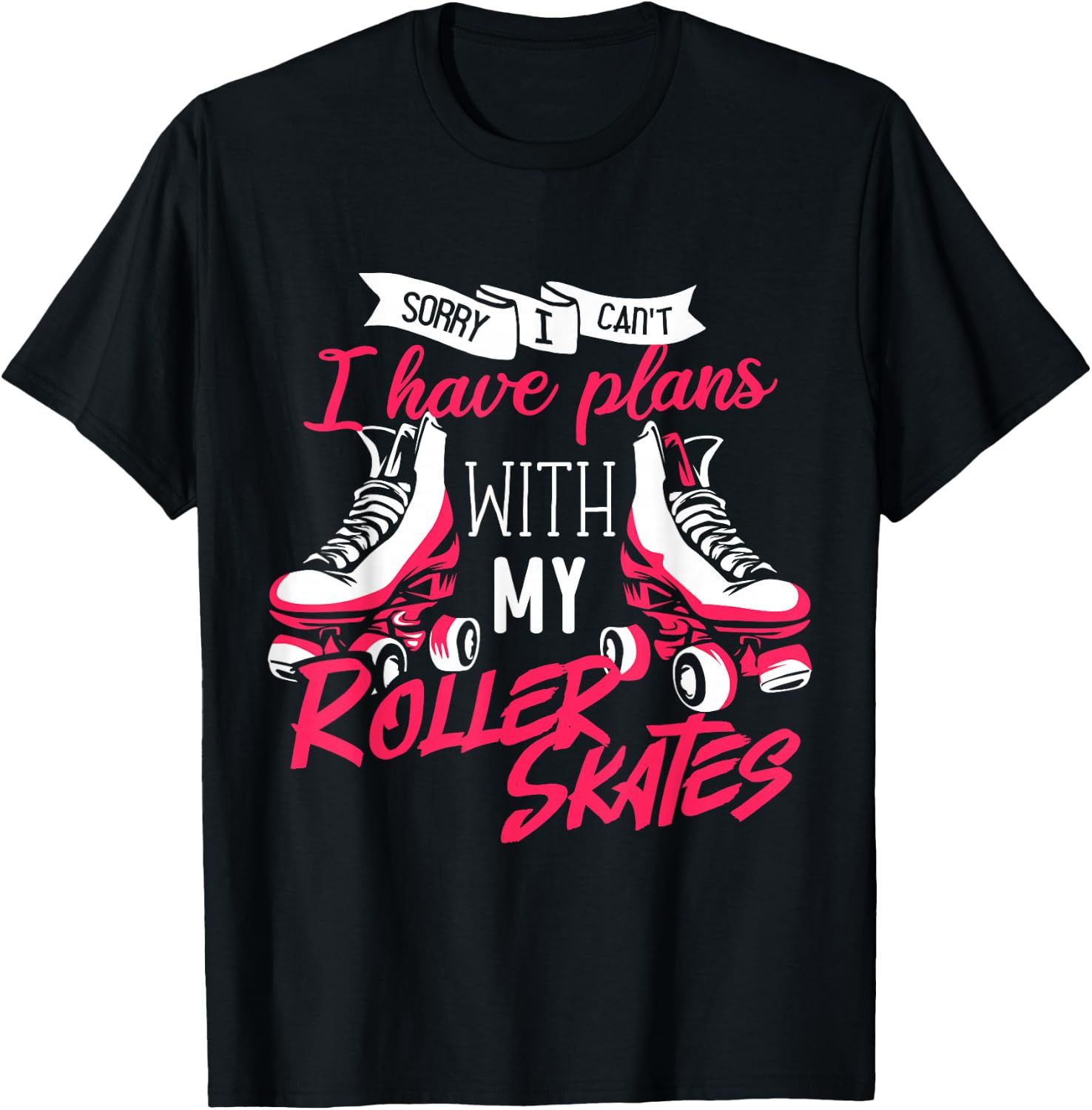 Skater Rollerblades Roller Skating Girl Design T-Shirt - T-Shirt | Black