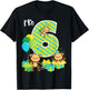 Birthday Monkey 6th Birthday Party Six Year Old Kid Toddler T-Shirt - T-Shirt | Black