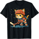 Ice Hockey player Cat on Ice Hockey Women Kids T-Shirt - T-Shirt | Black