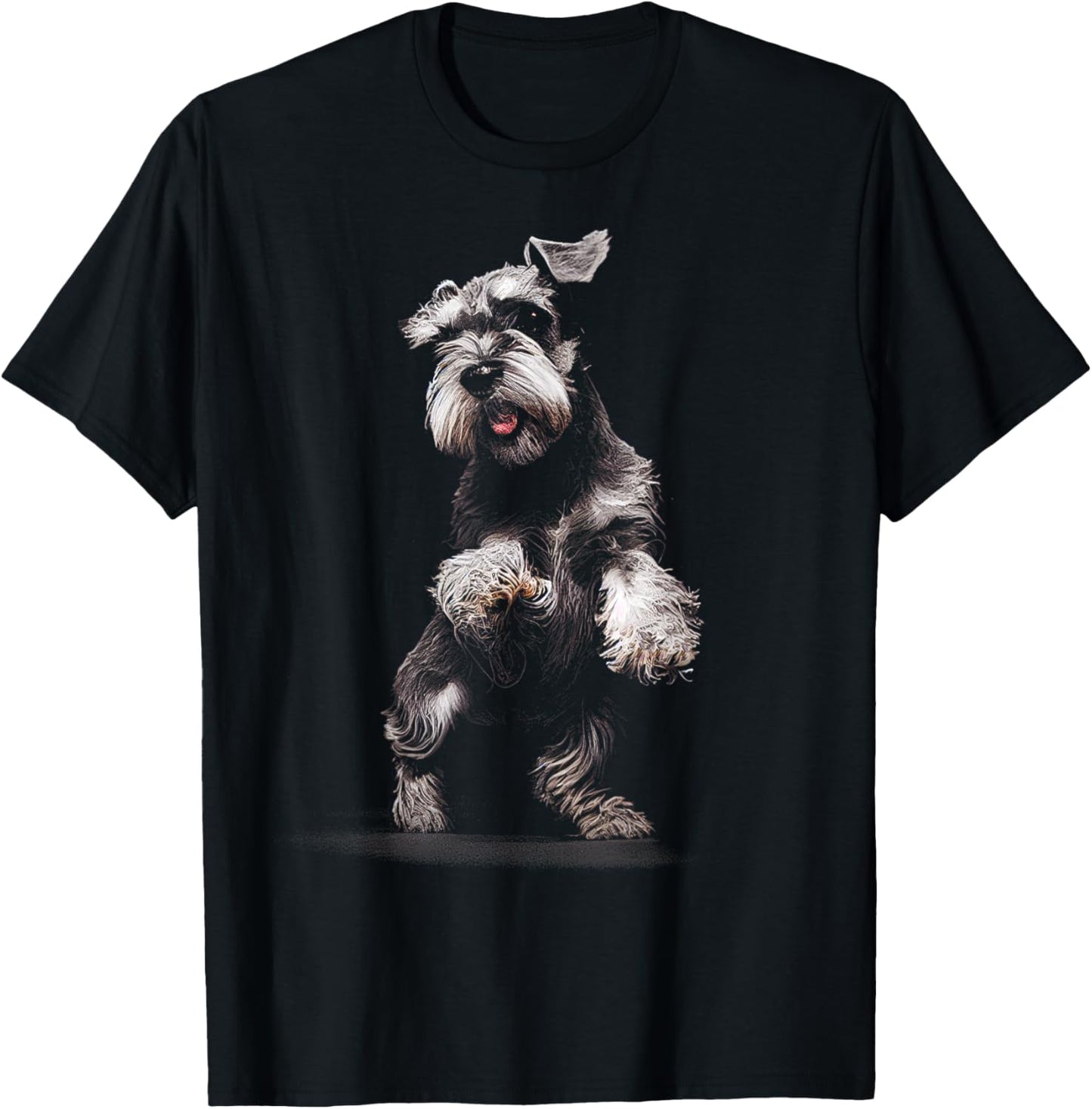 Miniature Schnauzer Dog Art Miniature Schnauzer T-Shirt - T-Shirt | Black