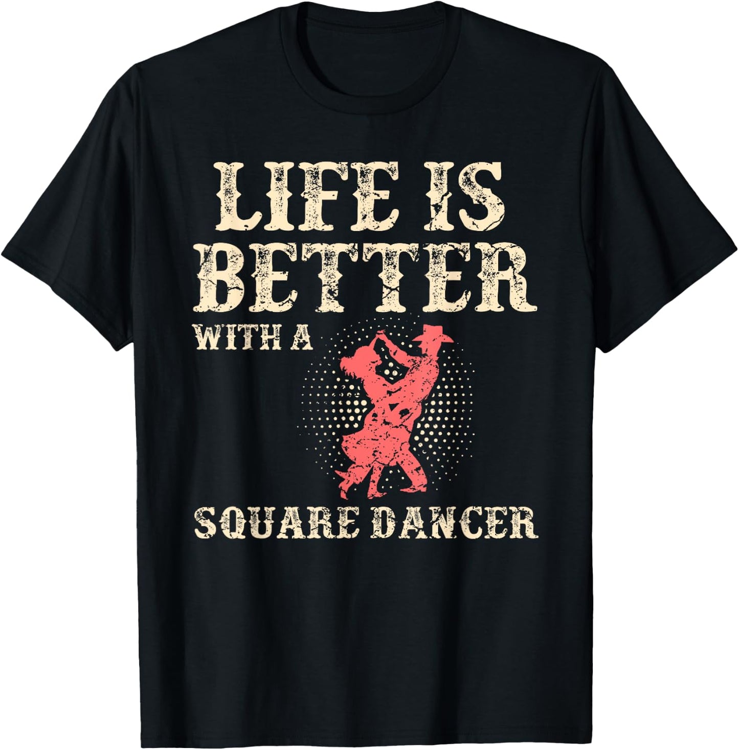 Square Dance Western Dancing Line Dancer T-Shirt - T-Shirt | Black