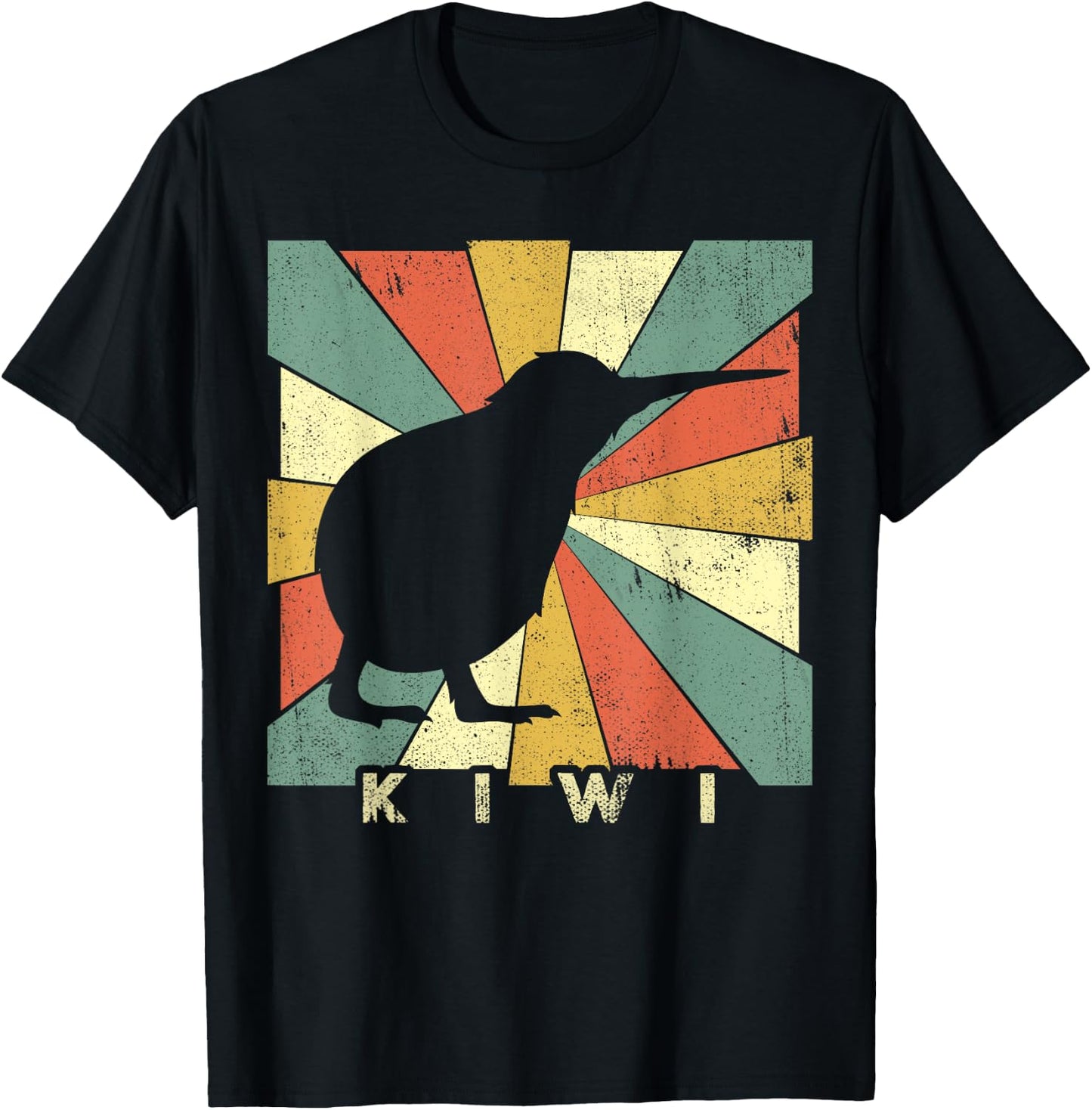 Vintage Kiwi Bird Lover Retro Style Animal T-Shirt - T-Shirt | Black