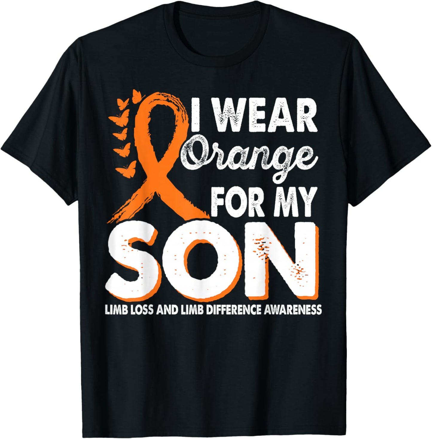 Wear Orange For Son Limb Loss And Limb Difference Awareness T-Shirt - T-Shirt | Black