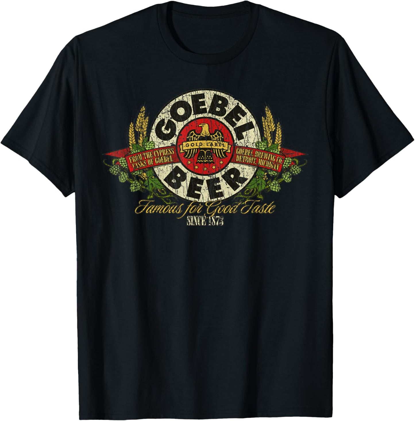 Vintage Funny Classic Beer Retro Goebel Drinking Lover T-Shirt - T-Shirt | Black