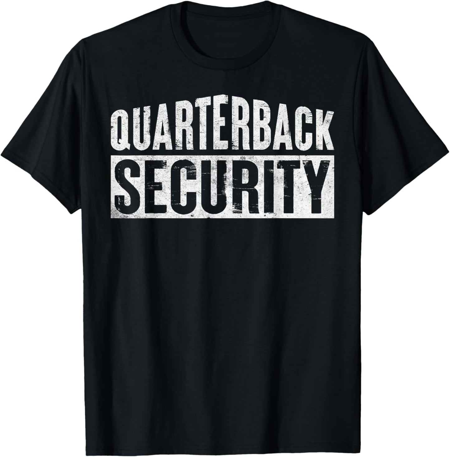 Football Lineman Quarterback Security Novelty T-Shirt - T-Shirt | Black
