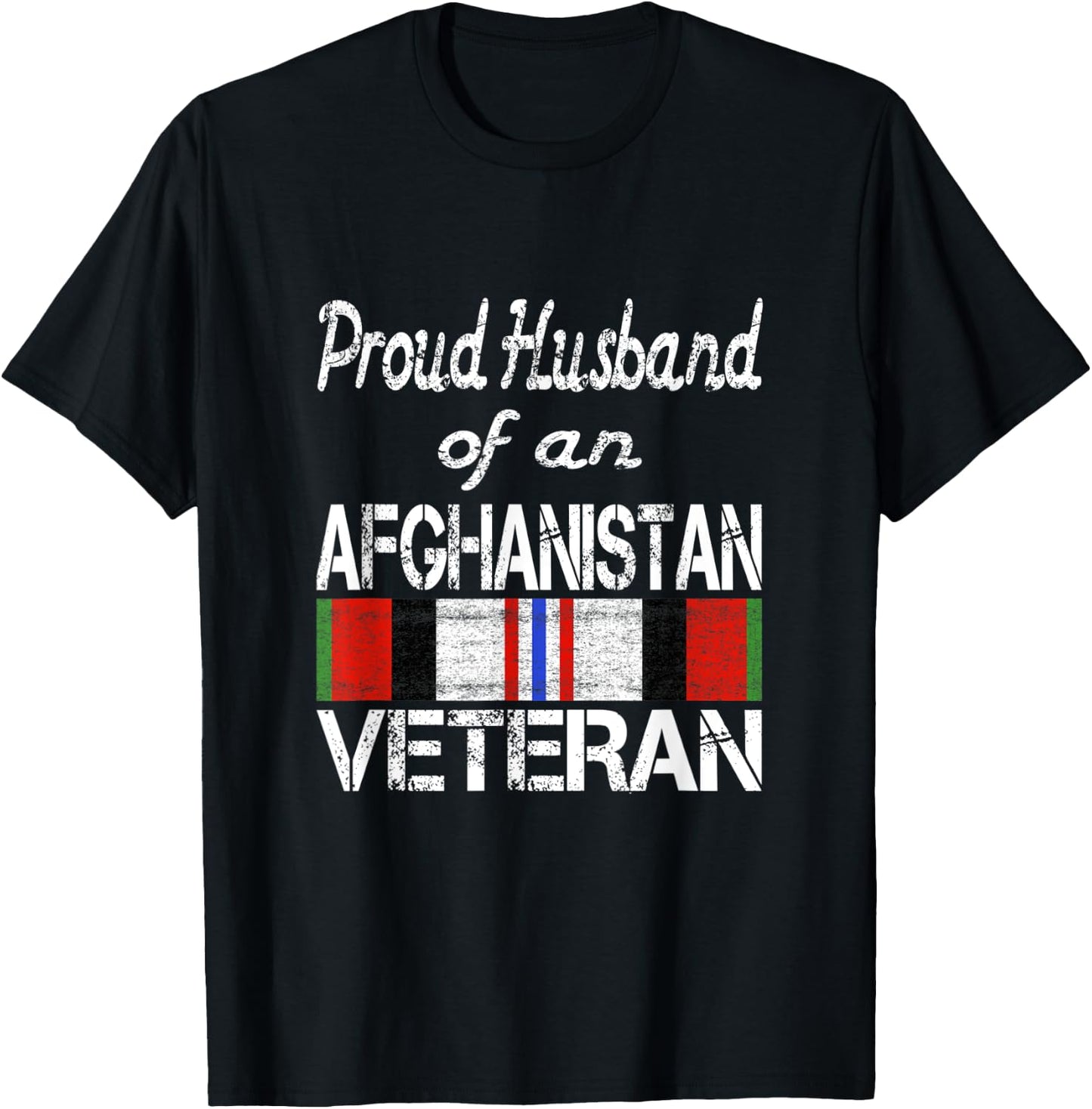 Proud Husband of an Afghanistan Veteran T-Shirt - T-Shirt | Black