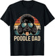 Funny Vintage Poodle Dad Poodle Lover T-Shirt - T-Shirt | Black