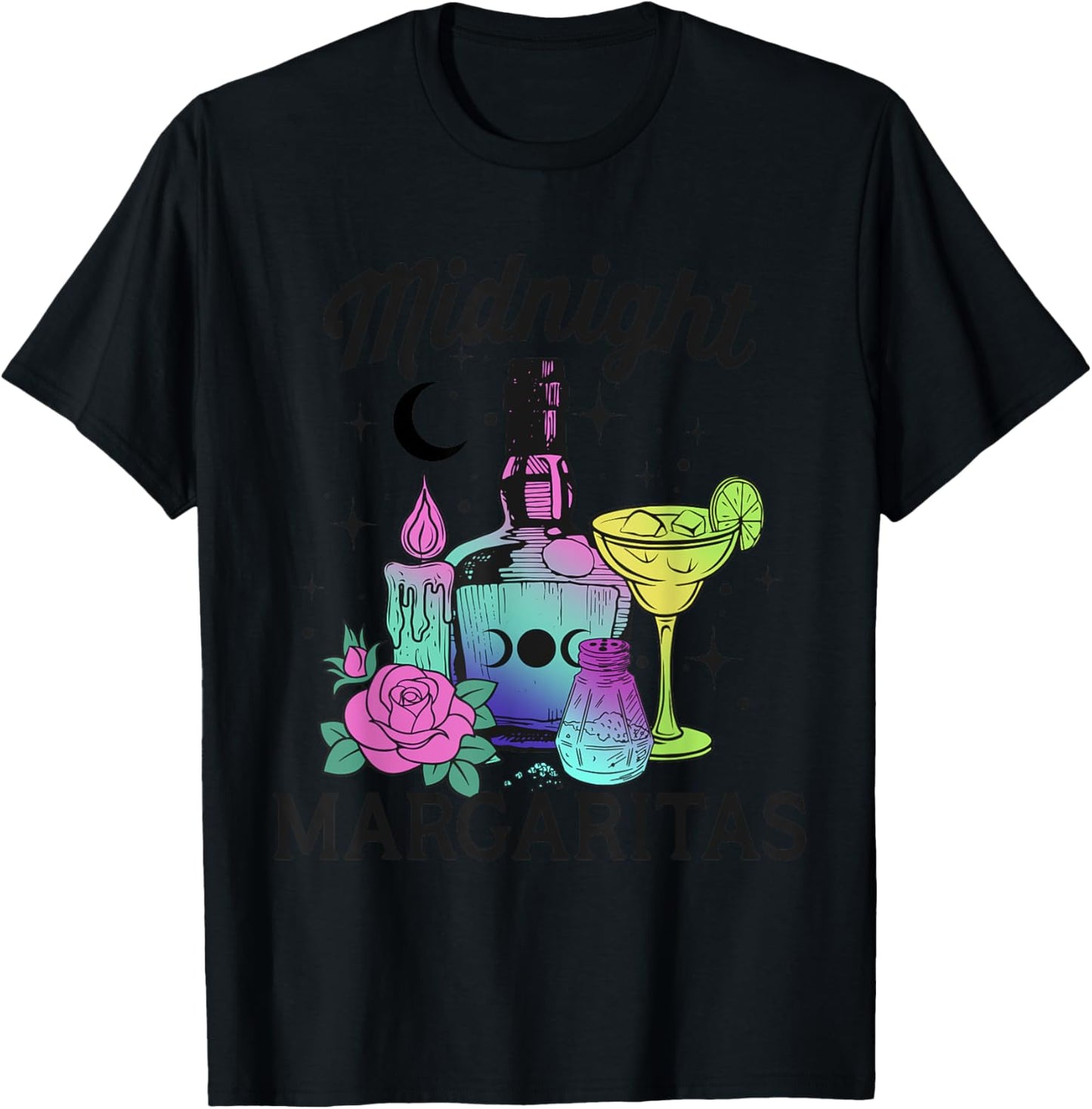 Midnight Margaritas Witch Wiccan T-Shirt - T-Shirt | Black