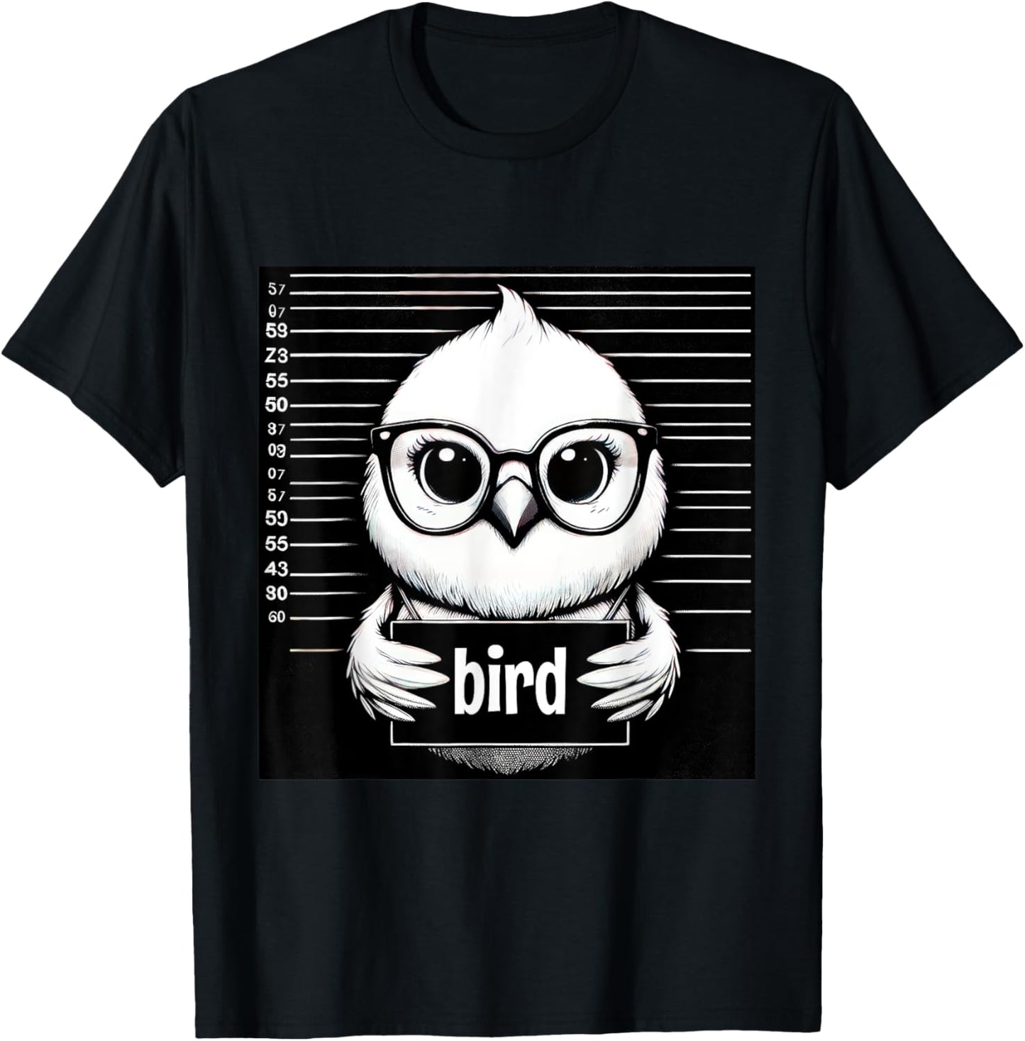 Bird Funny Wanted Bad Bird Prisoner Prison Jail Bird Lover T-Shirt - T-Shirt | Black