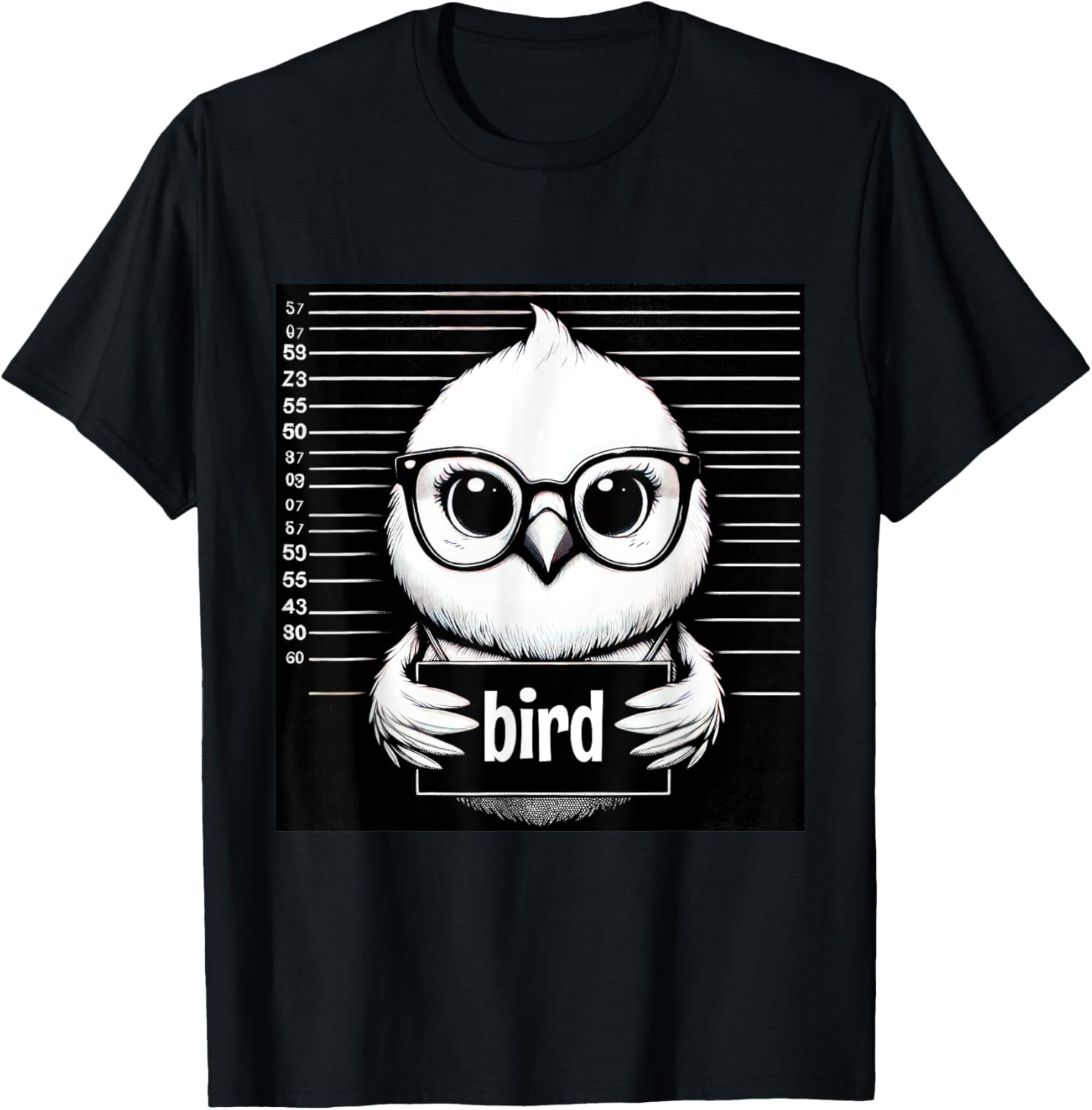 Bird Funny Wanted Bad Bird Prisoner Prison Jail Bird Lover T-Shirt - T-Shirt | Black