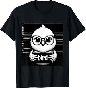 Bird Funny Wanted Bad Bird Prisoner Prison Jail Bird Lover T-Shirt - T-Shirt | Black