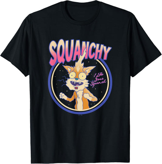 Rick And Morty Season 7 Squanchy I Like Your Squanch Retro T-Shirt - T-Shirt | Black