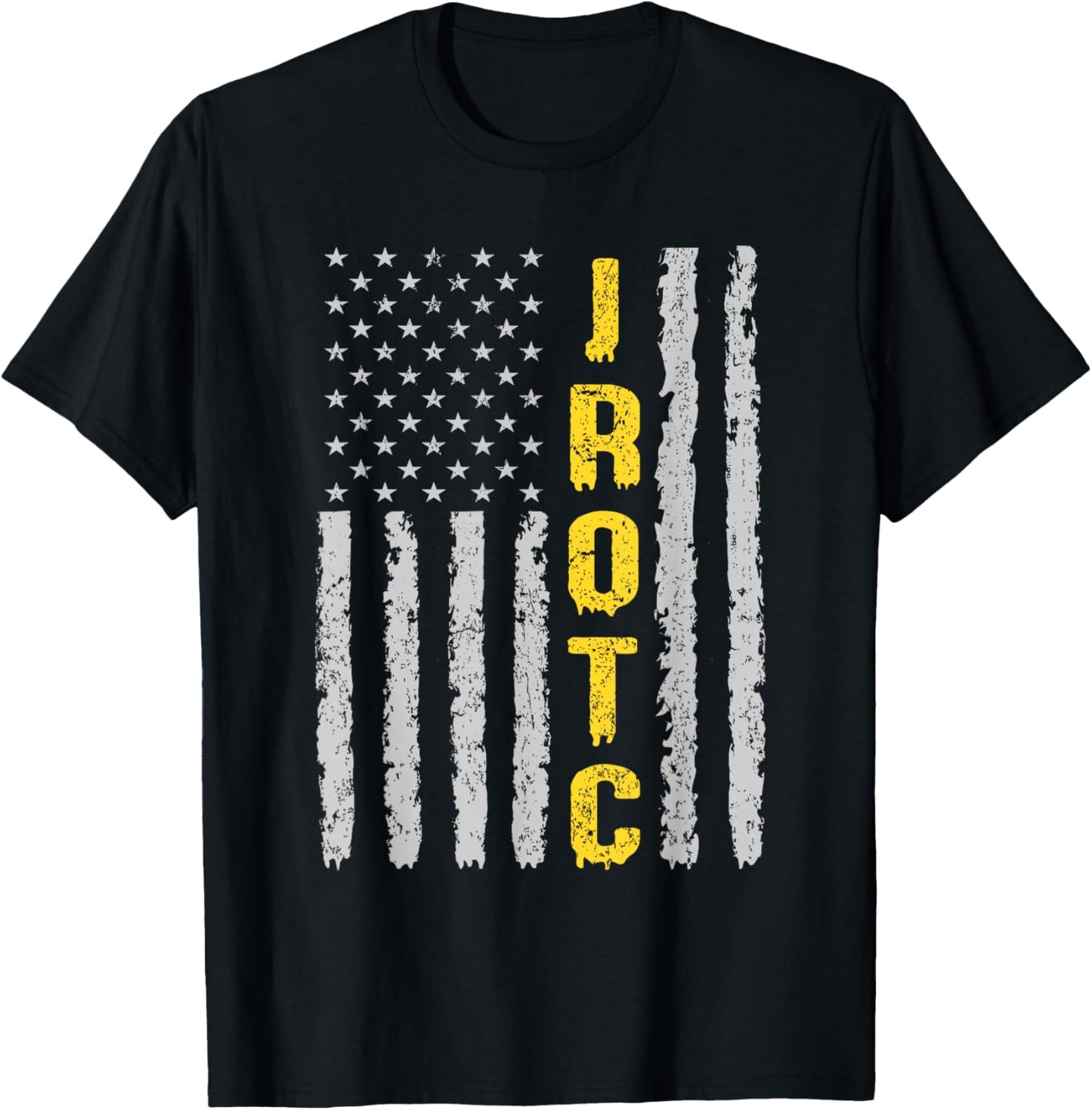 JROTC United States ROTC Junior Cadet JROTC American Flag T-Shirt - T-Shirt | Black