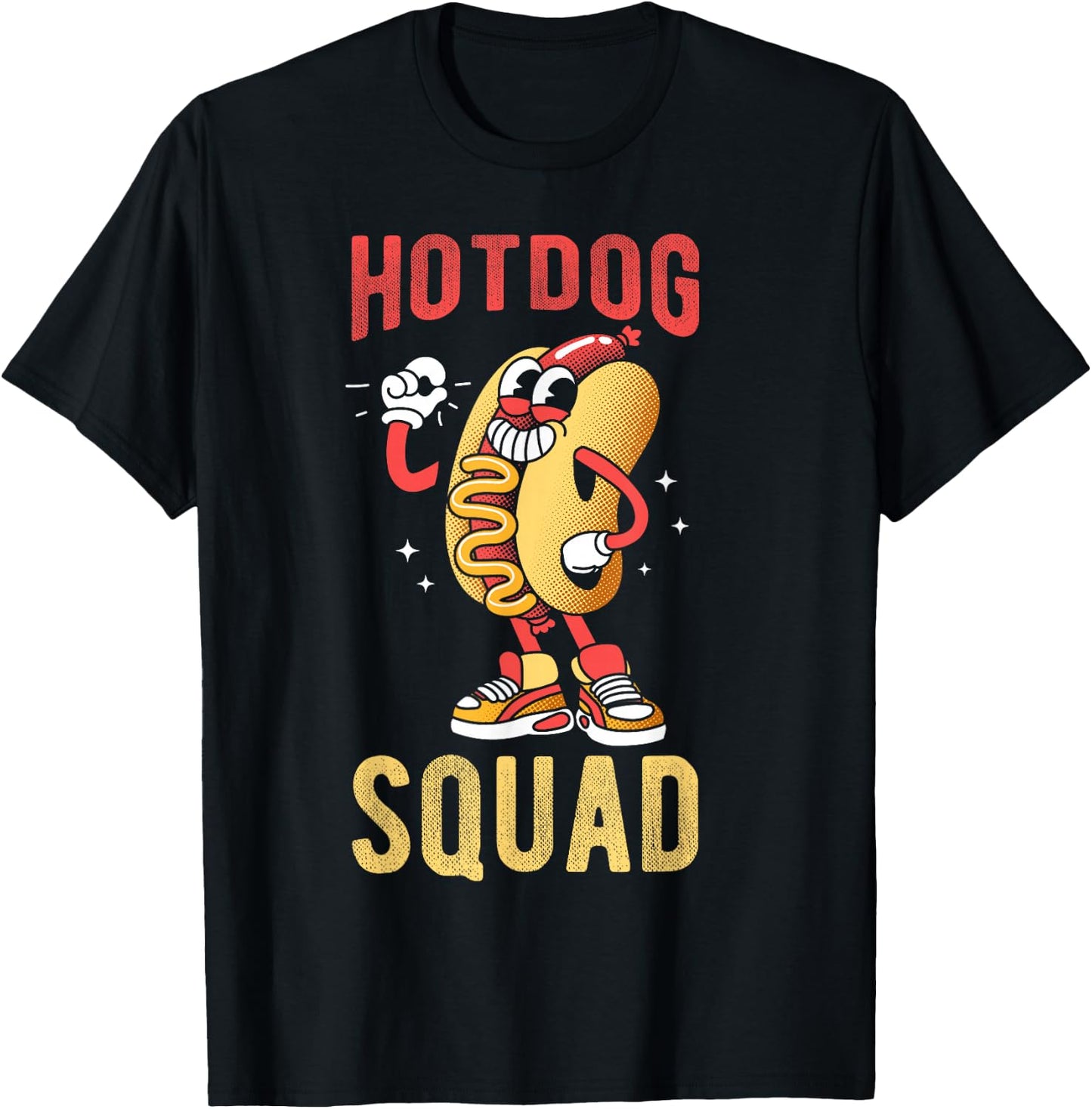 HOTDOG SQUAD Funny Hot Dog T-Shirt - T-Shirt | Black