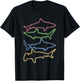 Sea Monster Colorful Ocean Animals Predator Shark T-Shirt - T-Shirt | Black