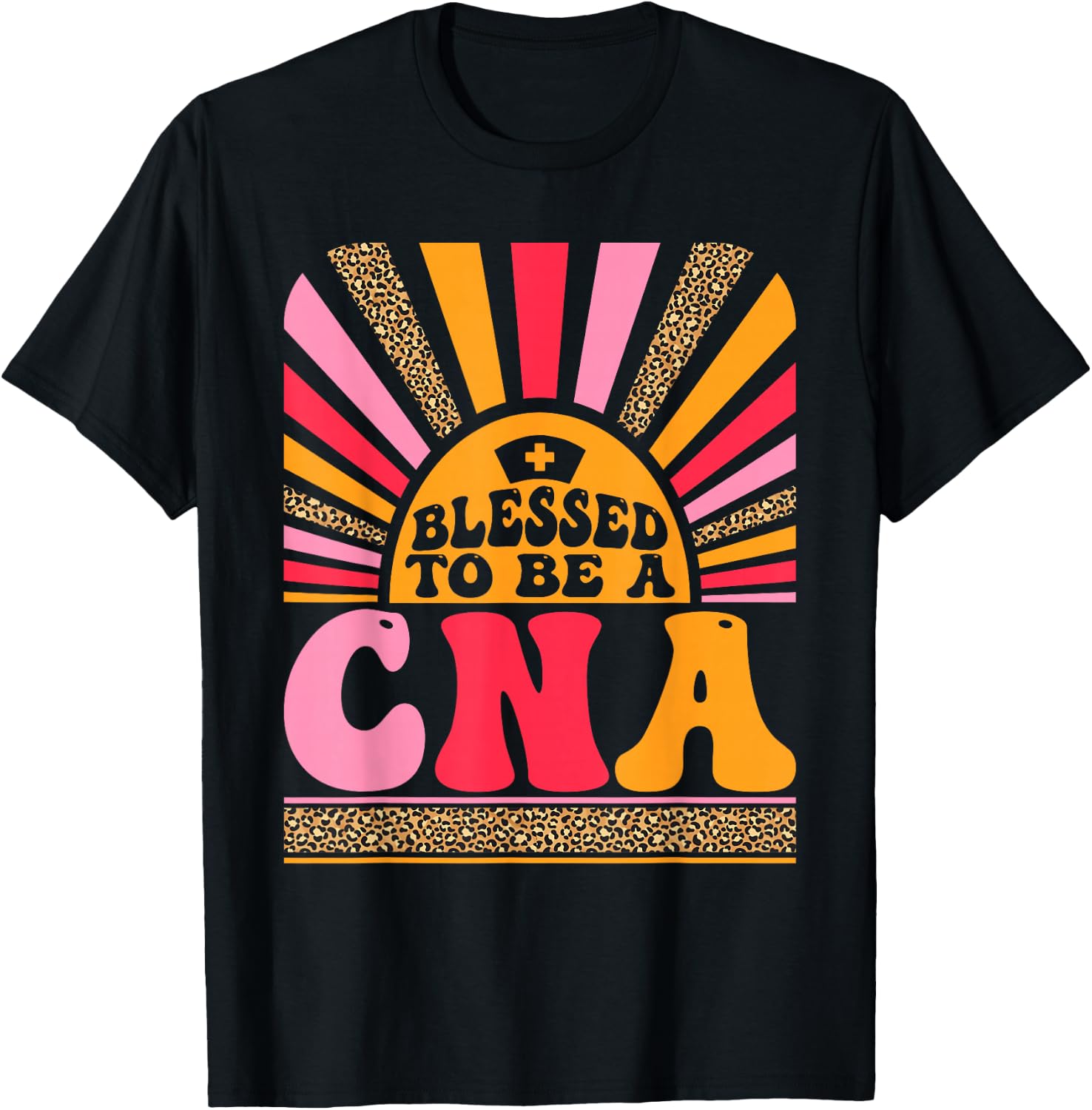 Cute Blessed CNA Nurse Certified Nursing Assistant T-Shirt - T-Shirt | Black