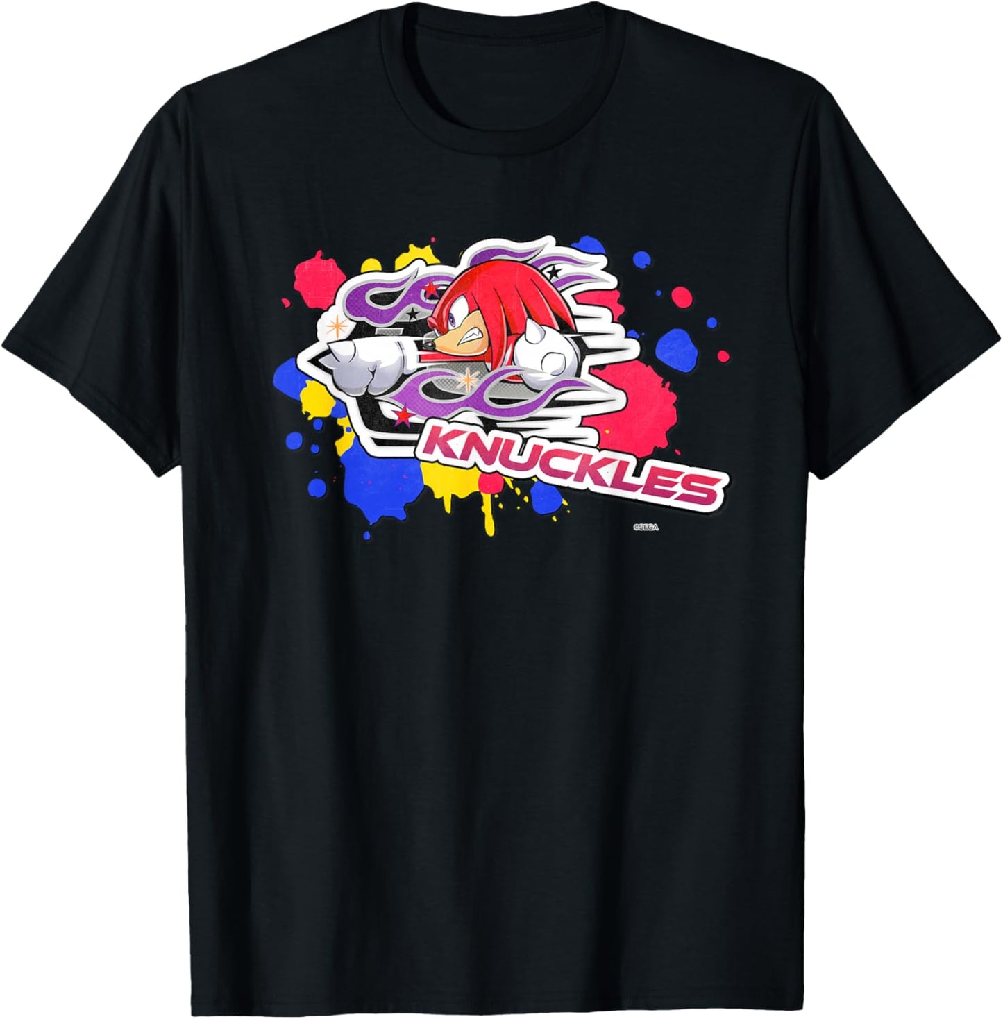 Sonic Racing Cross World Launch Knuckles T-Shirt - T-Shirt | Black
