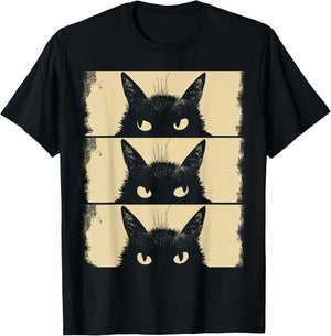 Cat Lover, Grumpy Black Kitten, Cat Mom, Cat Dad T-Shirt - T-Shirt | Black