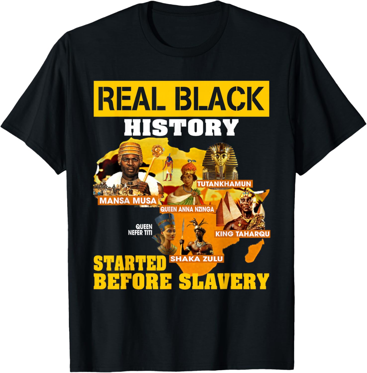 Black History Didn't Start With Slavery Proud African Gifts T-Shirt - T-Shirt | Black